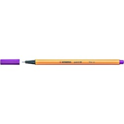 Pennarello Stabilo Point 88 punta a fibra fine - Tratto da 0,4 mm - Inchiostro a base acqua - Colore lilla 10pz 10pz