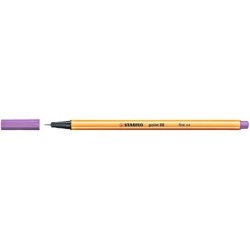 Pennarello Stabilo Point 88 con punta a fibra fine - Tratto da 0,4 mm - Inchiostro a base acqua - Colore viola chiaro 10pz 10pz