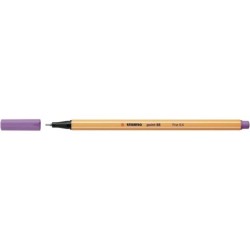 Pennarello Stabilo Point 88 con punta a fibra fine - Tratto da 0,4 mm - Inchiostro a base acqua - Colore lilla grigiastro 10pz 1
