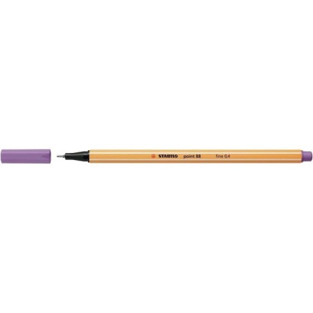 Stabilo Point 88 Rotulador de Punta Fina de Fibra - Trazo de 0.4 mm - Tinta con Base de Agua - Color Lila Grisaceo