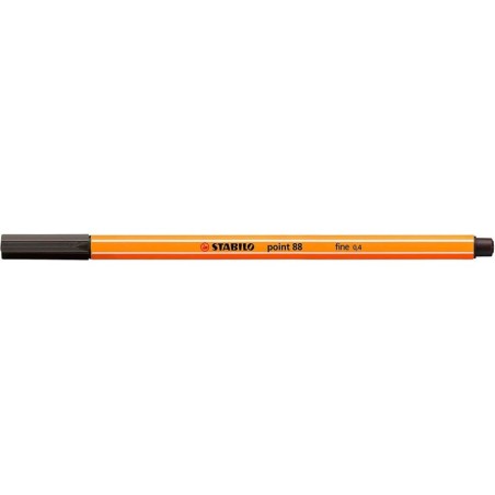 Pennarello Punta Fibra Fine Stabilo Point 88 - Linea 0,4 mm - Inchiostro a base acqua - Colore Ocra 10pz 10pz