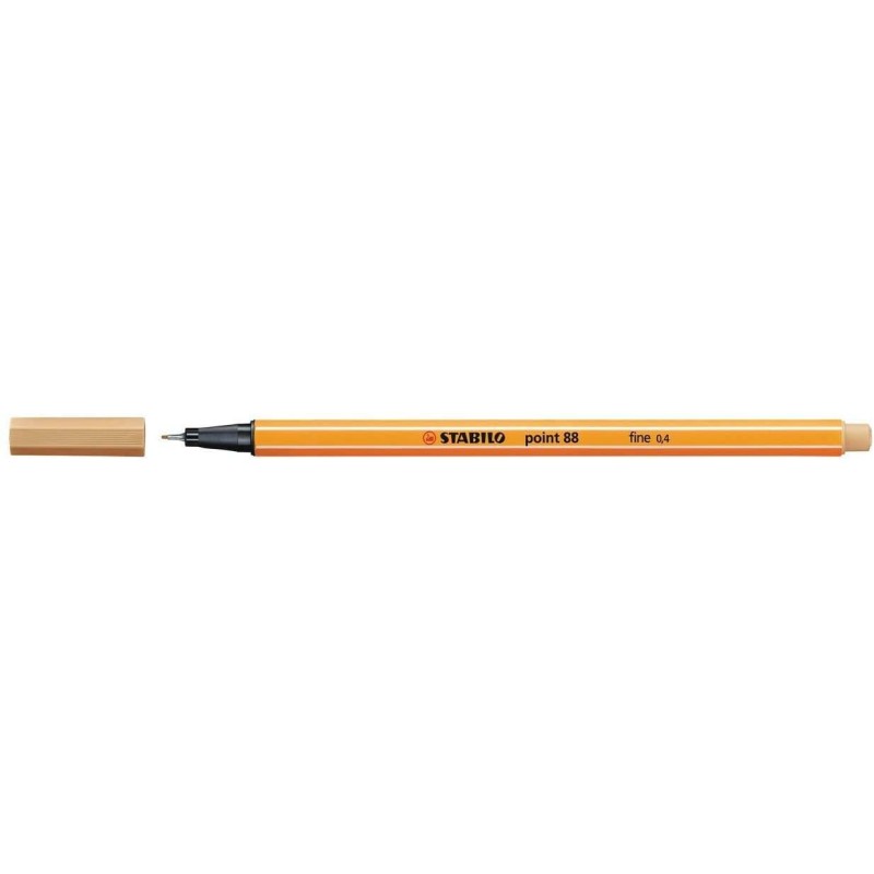 Pennarello Stabilo Point 88 punta a fibra fine - Tratto da 0,4 mm - Inchiostro a base acqua - Colore ocra chiaro 10pz 10pz Pennarello Stabilo Point 88 punta a fibra fine - Tratto da 0,4 mm - Inchiostro a base acqua - Colore ocra chiaro 10pz 10pz