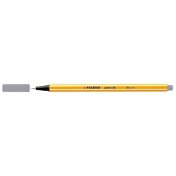 Pennarello Stabilo Point 88 con punta a fibra fine - Tratto da 0,4 mm - Inchiostro a base acqua - Colore grigio scuro 10pz 10pz