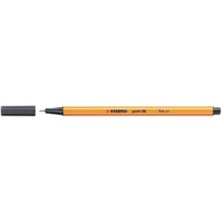 Pennarello Stabilo Point 88 Punta Fibra Fine - Tratto 0,4 mm - Inchiostro a base acqua - Colore Grigio Intenso 10pz 10pz