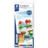 Staedtler Confezione da 12 tubi per acquerello da 12 ml - Colori vivaci - Da utilizzare su carta o cartone per acquerello - Colo