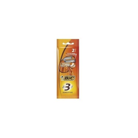 Bic Sensitive 3 Pack de 2 Maquinillas de Afeitar Desechables de 3 Hojas - Tira Lubricante con Aloe Vera