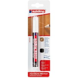 Edding 8900 Pennarello permanente per mobili - Punta rotonda 1,5-2 mm - Resistente alla luce - Asciugatura rapida - Colore noce 