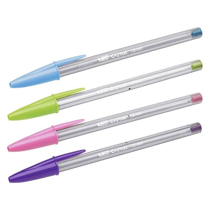 Penna a sfera Bic Cristal Fun - Punta rotonda da 1,6 mm - Tratto 0,42 mm - Inchiostro a base di olio - Colori assortiti 20pz 20p Penna a sfera Bic Cristal Fun - Punta rotonda da 1,6 mm - Tratto 0,42 mm - Inchiostro a base di olio - Colori assortiti 20pz 20p