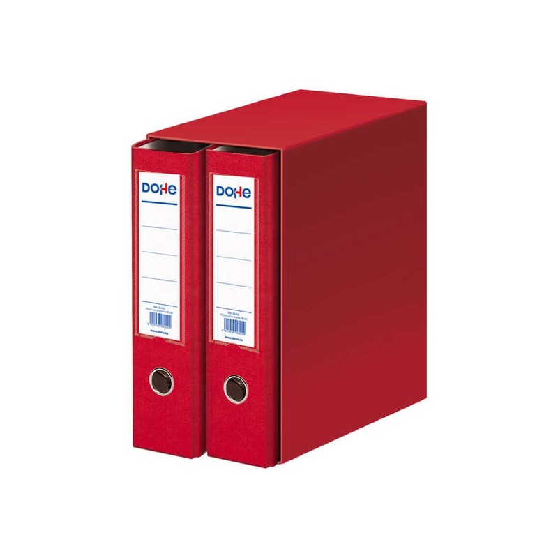 Dohe Archicolor Modulo da 2 raccoglitori a leva con Rado - Dorso largo - Formato Folio - Cartoncino a righe - Colore rosso Dohe Archicolor Modulo da 2 raccoglitori a leva con Rado - Dorso largo - Formato Folio - Cartoncino a righe - Colore rosso