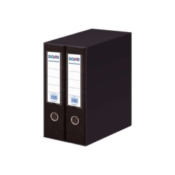 Dohe Archicolor Modulo da 2 raccoglitori a leva con Rado - Dorso largo - Formato Folio - Cartoncino a righe - Colore nero