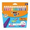 Bic Kids Couleur Baby Pack de 12 Rotuladores - Uso a Partir de 1 Año - Punta Ancha - Lavable - Colores Surtidos