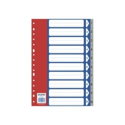Dohe Confezione da 10 Separatori Formato Folio - Multiforo con 16 Perforazioni - Realizzati in Propilene da 120 Micron - Colore 
