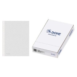 Dohe Scatola da 100 Buste Multiforo Premium 80 Micron A4 - 16 Perforazioni - Polipropilene Ruvido - Trasparente