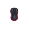 Logitech M185 Raton Inalambrico 1000dpi - 3 Botones - Uso Ambidiestro - Color Negro/Rojo