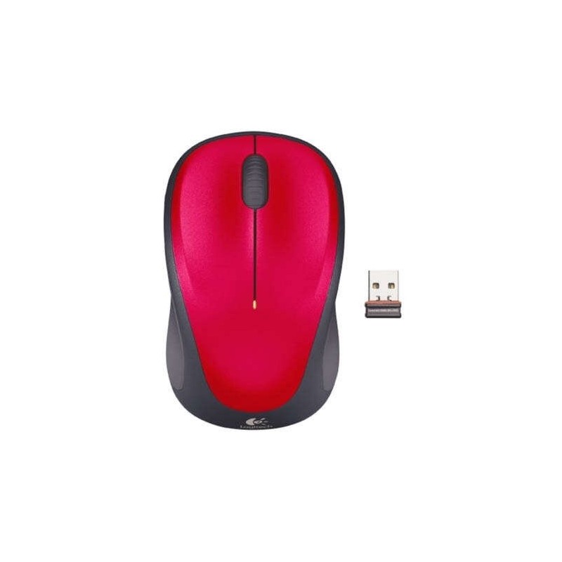 Mouse wireless Logitech M235 1000 dpi - 3 pulsanti - Uso ambidestro - Colore rosso Mouse wireless Logitech M235 1000 dpi - 3 pulsanti - Uso ambidestro - Colore rosso