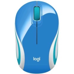 Logitech M187 Raton Inalambrico 1000dpi - 3 Botones - Uso Ambidiestro - Color Azul