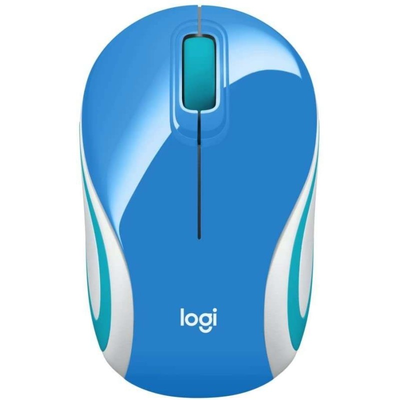 Mouse wireless Logitech M187 1000 dpi - 3 pulsanti - Uso ambidestro - Colore blu Mouse wireless Logitech M187 1000 dpi - 3 pulsanti - Uso ambidestro - Colore blu