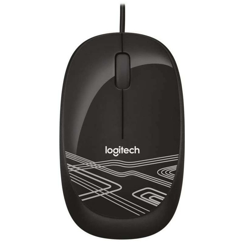 Mouse USB Logitech M105 1000 dpi - 3 pulsanti - Uso ambidestro - Cavo da 1,50 m - Colore nero Mouse USB Logitech M105 1000 dpi - 3 pulsanti - Uso ambidestro - Cavo da 1,50 m - Colore nero