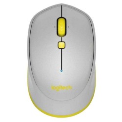 Mouse wireless Bluetooth Logitech M535 1000 dpi - 3 pulsanti - Uso ambidestro - Colore grigio/giallo