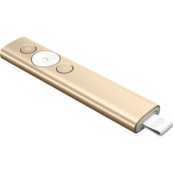 Presentatore wireless Logitech Spotlight - Raggio d'azione 30 m - Vibrazione - Colore oro