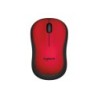 Logitech M220 Silent Raton Inalambrico 1000dpi - Silencioso - 3 Botones - Uso Ambidiestro - Color Rojo