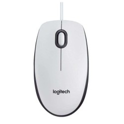 Mouse USB Logitech M100 1000 dpi - 3 pulsanti - Uso ambidestro - Cavo da 1,80 m - Colore bianco
