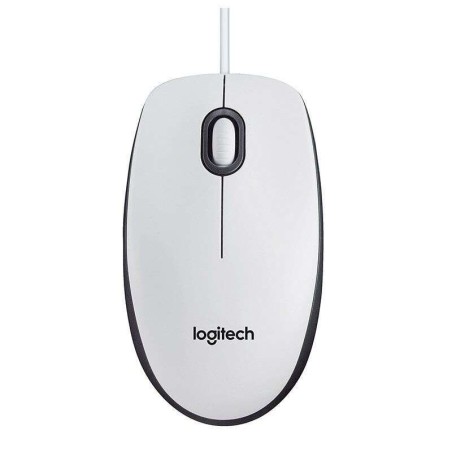 Mouse USB Logitech M100 1000 dpi - 3 pulsanti - Uso ambidestro - Cavo da 1,80 m - Colore bianco