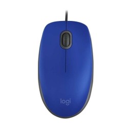 Logitech M110 Silent Raton USB 1000dpi - 3 Botones - Silencioso - Uso Ambidiestro - Cable de 1.80m - Color Azul