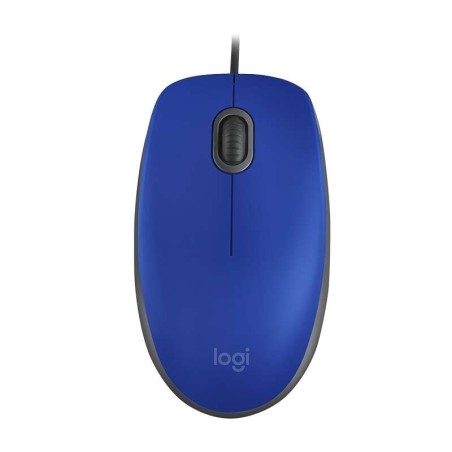 Mouse USB Logitech M110 Silent 1000 dpi - 3 pulsanti - Silenzioso - Uso ambidestro - Cavo da 1,80 m - Colore blu