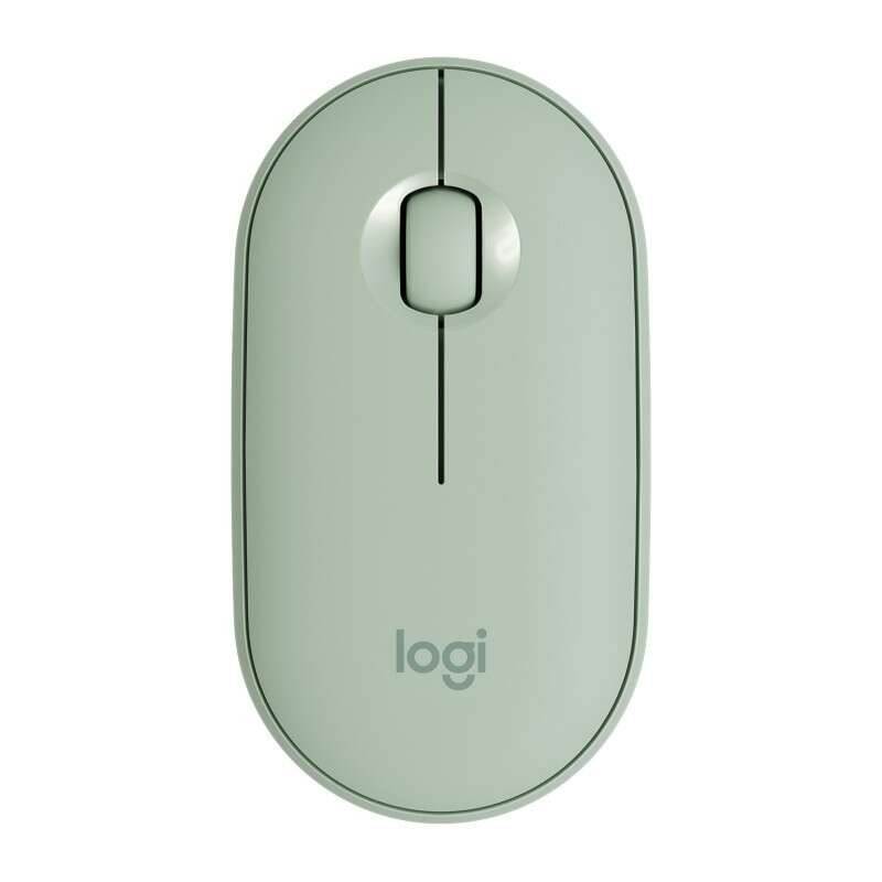 Mouse wireless USB Logitech Pebble M350 1000 dpi - 3 pulsanti - Uso ambidestro - Colore verde eucalipto Mouse wireless USB Logitech Pebble M350 1000 dpi - 3 pulsanti - Uso ambidestro - Colore verde eucalipto