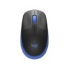 Mouse USB wireless full size Logitech M190 1.000 dpi - 3 pulsanti - Dimensioni grandi - Uso ambidestro - Colore nero/blu