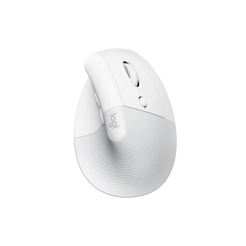 Logitech Lift Mouse verticale Bluetooth e USB Wireless 4000 dpi - 5 pulsanti - Utilizzo per destrimani - Colore bianco Logitech Lift Mouse verticale Bluetooth e USB Wireless 4000 dpi - 5 pulsanti - Utilizzo per destrimani - Colore bianco