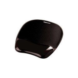 Tappetino Fellowes Crystal con poggiapolsi in gel - Resistente alle macchie - 20x23 cm - Nero