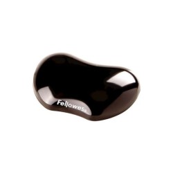 Fellowes Crystal Reposamuñecas Flexible de Gel - Resistente a las Manchas - Color Negro