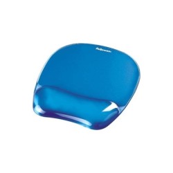 Tappetino Fellowes Crystal con poggiapolsi in gel - Resistente alle macchie - 20x23 cm - Blu
