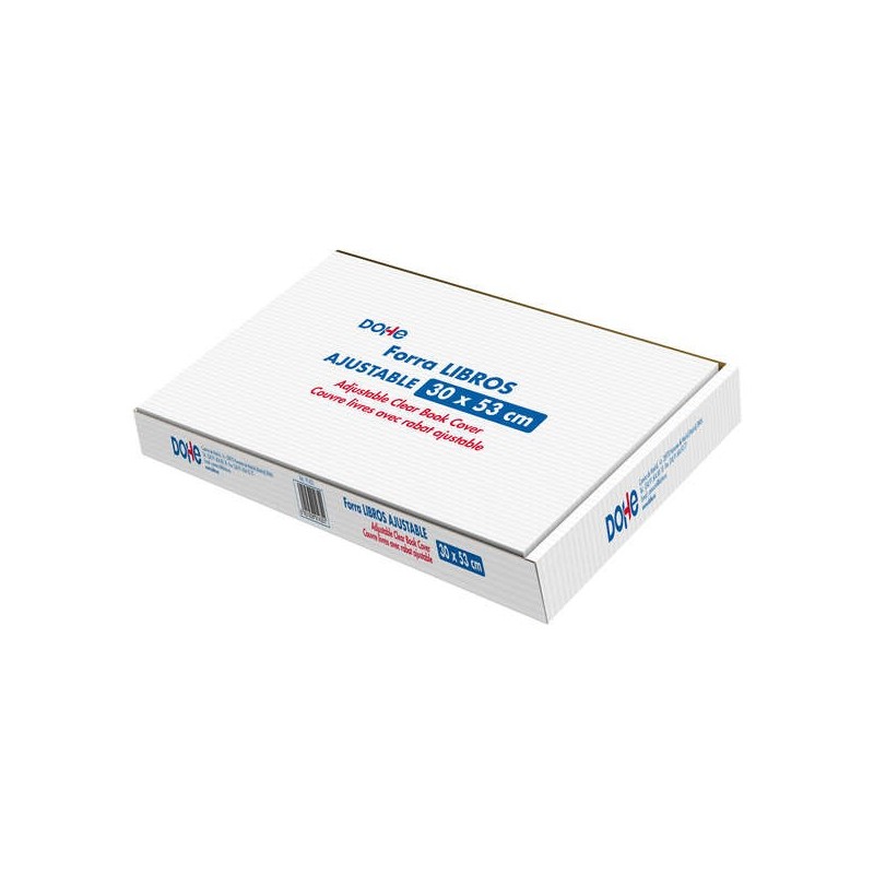 Scatola Dohe da 100 Copertine Protettive per Libri - Patella Adesiva Riposizionabile - Dimensioni 30x53 cm - Materiale PVC 120 m Scatola Dohe da 100 Copertine Protettive per Libri - Patella Adesiva Riposizionabile - Dimensioni 30x53 cm - Materiale PVC 120 m