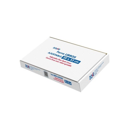 Scatola Dohe da 100 Copertine Protettive per Libri - Patella Adesiva Riposizionabile - Dimensioni 30x53 cm - Materiale PVC 120 m