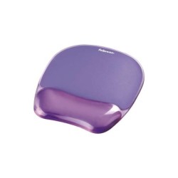 Tappetino Fellowes Crystal con poggiapolsi in gel - Resistente alle macchie - 20x23 cm - Viola