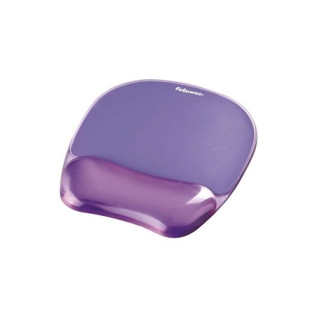 Tappetino Fellowes Crystal con poggiapolsi in gel - Resistente alle macchie - 20x23 cm - Viola