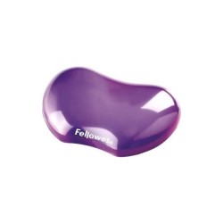 Poggiapolsi in gel flessibile Fellowes Crystal - Resistente alle macchie - Colore viola