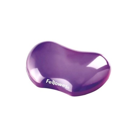 Fellowes Crystal Reposamuñecas Flexible de Gel - Resistente a las Manchas - Color Violeta
