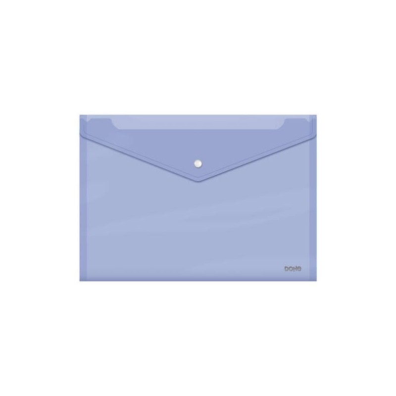 Dohe Sobre con Cierre de Broche - Tamaño Folio Plus Apaisado - Polipropileno Cristal Transparente 150 Micras - Color Morado Dohe Sobre con Cierre de Broche - Tamaño Folio Plus Apaisado - Polipropileno Cristal Transparente 150 Micras - Color Morado