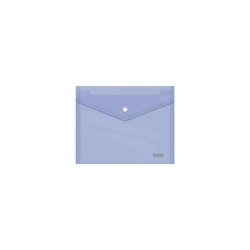 Dohe Sobre con Cierre de Broche - Tamaño A5 - Polipropileno Cristal Transparente 150 Micras - Color Morado