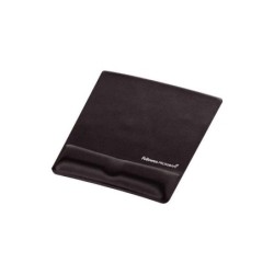 Fellowes Alfombrilla con Reposamuñecas de Espuma Canal Ergonomico - Diseñador para Evitar Dolor de Muñeca - Color Negro