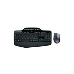 Pacchetto tastiera + mouse USB wireless Logitech MK710 con 3 pulsanti - Utilizzo per destrimani - Colore nero