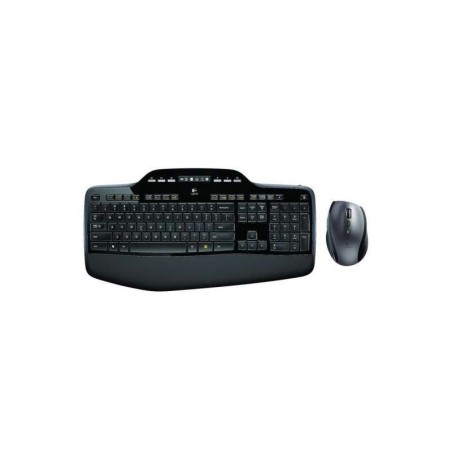 Pacchetto tastiera + mouse USB wireless Logitech MK710 con 3 pulsanti - Utilizzo per destrimani - Colore nero
