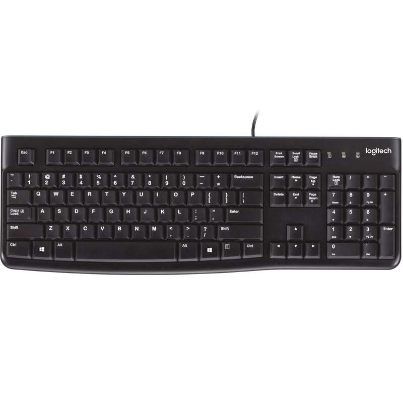 Logitech K120 Teclado USB - Resistente a Salpicaduras - Cable de 1.50m - Color Negro Logitech K120 Teclado USB - Resistente a Salpicaduras - Cable de 1.50m - Color Negro