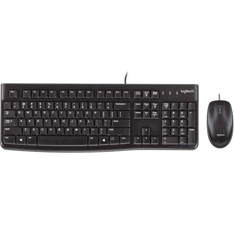 Logitech MK120 Pack Tastiera + Mouse USB 1000 dpi 3 Pulsanti - Uso ambidestro - Colore Nero Logitech MK120 Pack Tastiera + Mouse USB 1000 dpi 3 Pulsanti - Uso ambidestro - Colore Nero