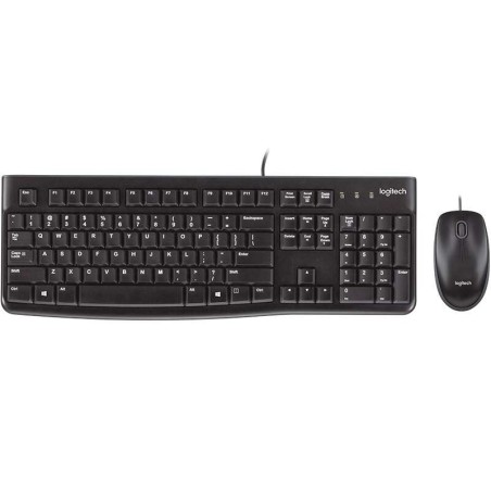 Logitech MK120 Pack Tastiera + Mouse USB 1000 dpi 3 Pulsanti - Uso ambidestro - Colore Nero