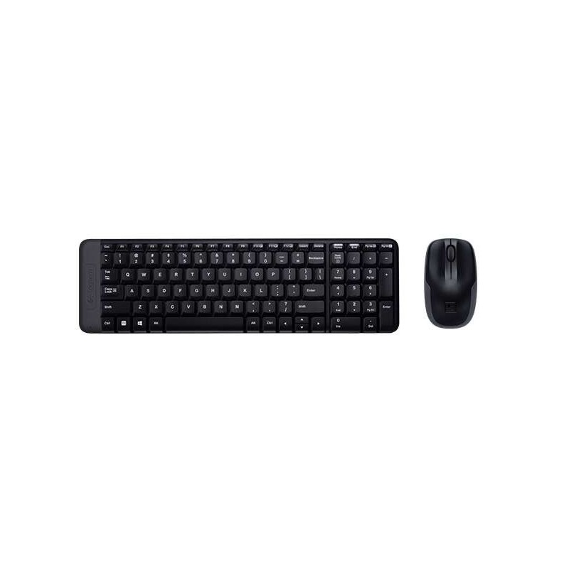 Logitech MK220 Pack Tastiera Wireless K220 + Mouse M150 3 Pulsanti - Uso Ambidestro - Colore Nero Logitech MK220 Pack Tastiera Wireless K220 + Mouse M150 3 Pulsanti - Uso Ambidestro - Colore Nero